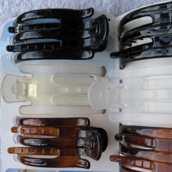 3 Scunci Thick Hair Hidden Hinge Secure Hold Jaw Claw Clips Glossy Frosted Matte - Picture 10 of 16